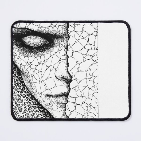 Item preview, Macabre Cracked Face High Contrast Ink Sketch designed and sold by Shoot-The-Moon.