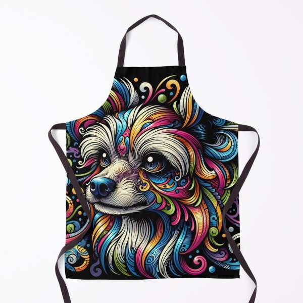 Item preview, Colorful Whimsical Chinese Crested Portrait designed and sold by Wags & Tails.