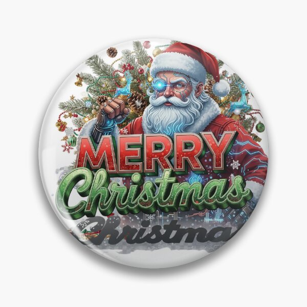 Item preview, Tech Santa with Bionic Eye Greeting designed and sold by newvisionart191.