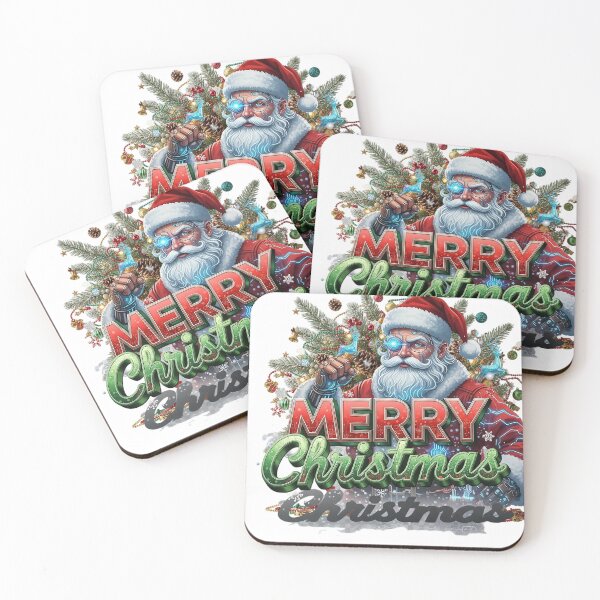 Item preview, Tech Santa with Bionic Eye Greeting designed and sold by newvisionart191.