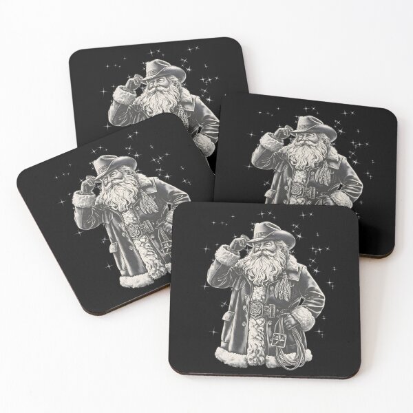 Item preview, Vintage Cowboy Santa Realistic Santa Art designed and sold by Artifyo.