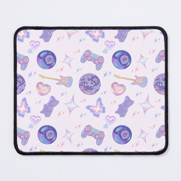 Item preview, Y2K Pastel Retro Kitsch Pattern in Light Purple designed and sold by LoviqueLab.