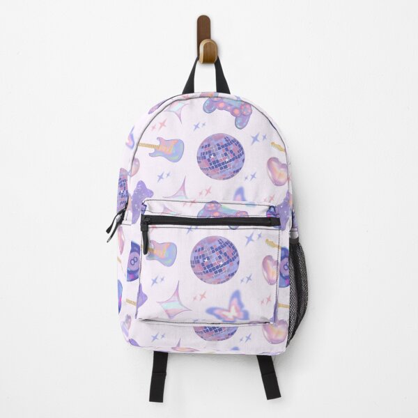 Item preview, Y2K Pastel Retro Kitsch Pattern in Light Purple designed and sold by LoviqueLab.