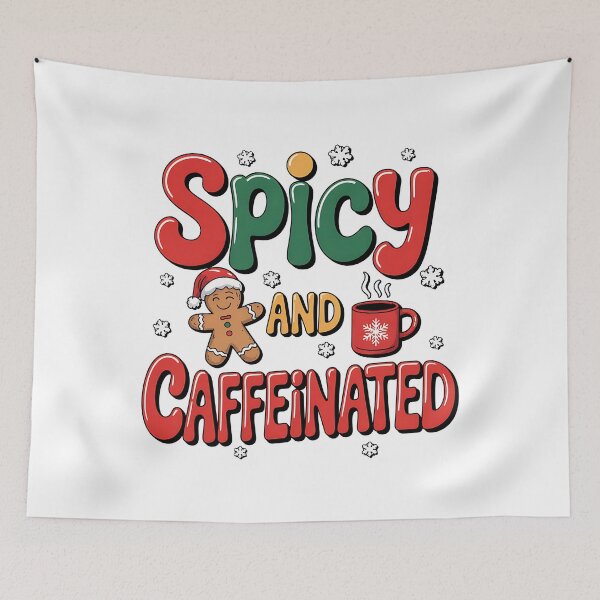 Item preview, Spicy Gingerbread Caffeinated Funny Coffee Lover Christmas designed and sold by BakeryDozen.