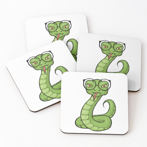 Item preview, Cute, nerdy snake with glasses, the bespectacled snake designed and sold by paintyfiction.