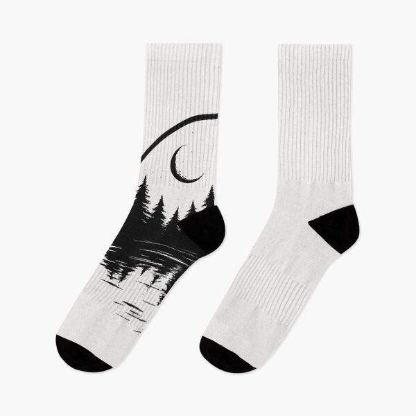 Item preview, Moonlit Forest Reflection T-Shirt | Nature Aesthetic Camping Tee designed and sold by KDesignCrafts.