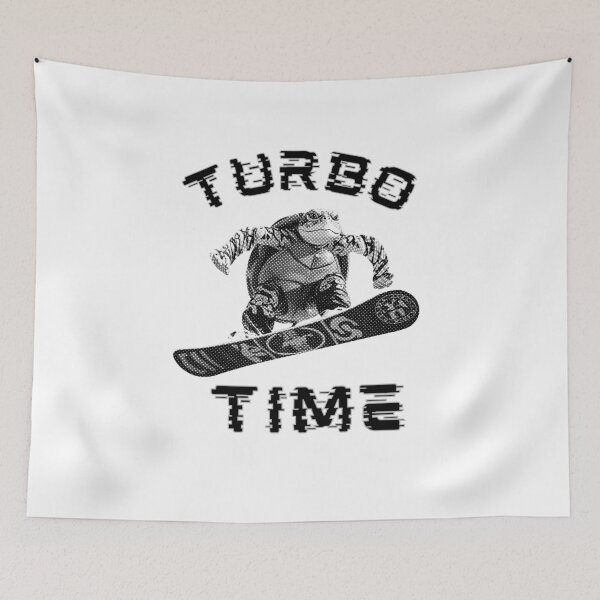 Item preview, Turbo Time Funny Turtle Snowboarding Halftone designed and sold by TrueArtsStore.
