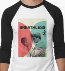 "BREATHLESS" by Jean Luc Godard w/ Jean Seberg and Jean-Paul Belmondo Men's Baseball ¾ T-Shirt