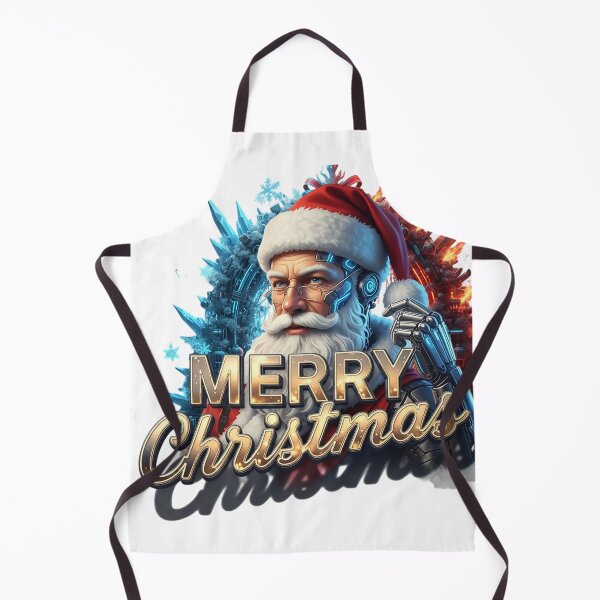 Item preview, Frost and Fire Cyber Santa Greeting designed and sold by newvisionart191.