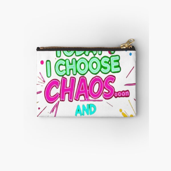 Item preview, Today I Choose Chaos and Productivity – Neon Paint Splash Funny Motivational Quote designed and sold by Trendworld00.