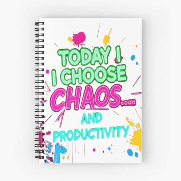Item preview, Today I Choose Chaos and Productivity – Neon Paint Splash Funny Motivational Quote designed and sold by Trendworld00.