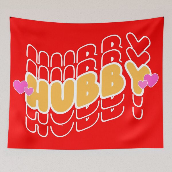 Item preview, Hubby Retro Groovy Matching Couple Wedding T-Shirt designed and sold by Stag Prime Shop.
