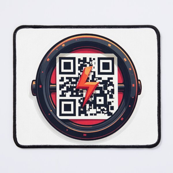 Item preview, Futuristic QR Code Power Emblem designed and sold by Sainky.