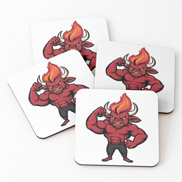 Item preview, Fiery Bull Mascot of Strength designed and sold by Sainky.