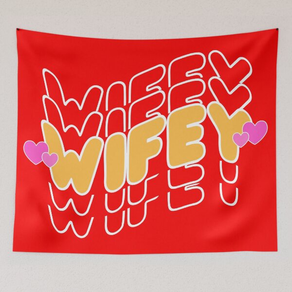 Item preview, Wifey Retro Groovy Matching Couple Wedding T-Shirt designed and sold by Stag Prime Shop.