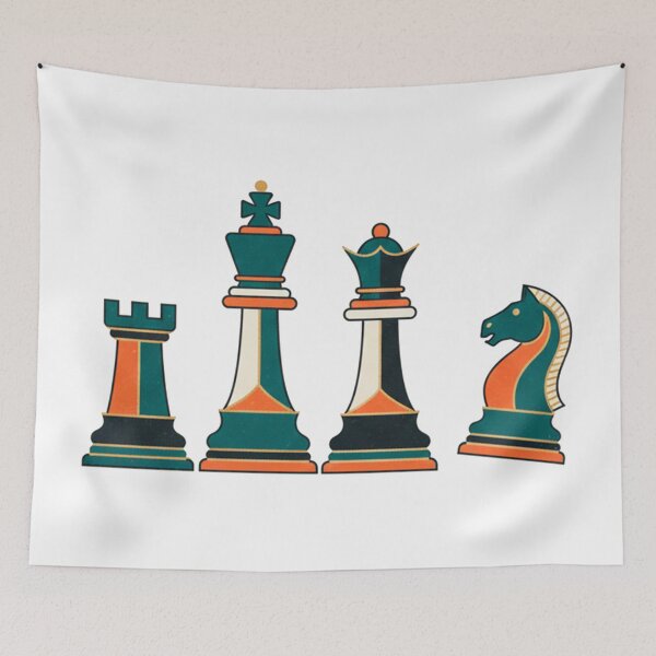 Item preview, Minimalist Vintage Chess Pieces Design designed and sold by csalvati77.
