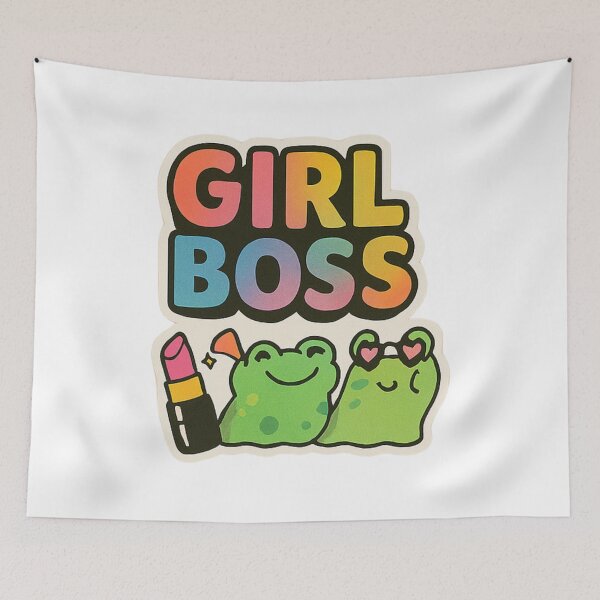 Item preview, Girl Boss Frogs Sticker designed and sold by lorand-designs.