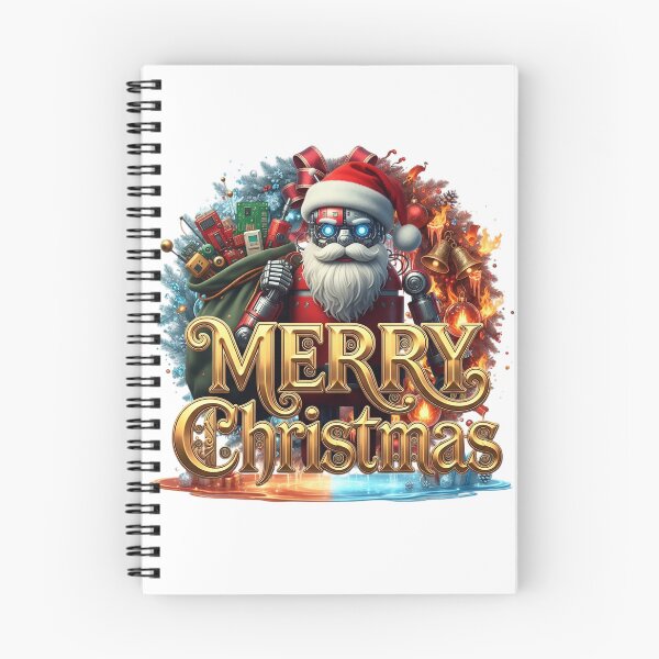 Item preview, Icy Fire Robot Santa Christmas Delivery designed and sold by newvisionart191.