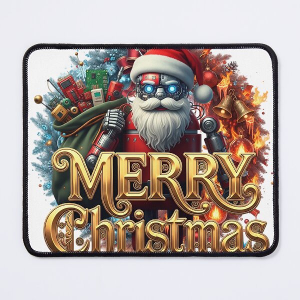 Item preview, Icy Fire Robot Santa Christmas Delivery designed and sold by newvisionart191.