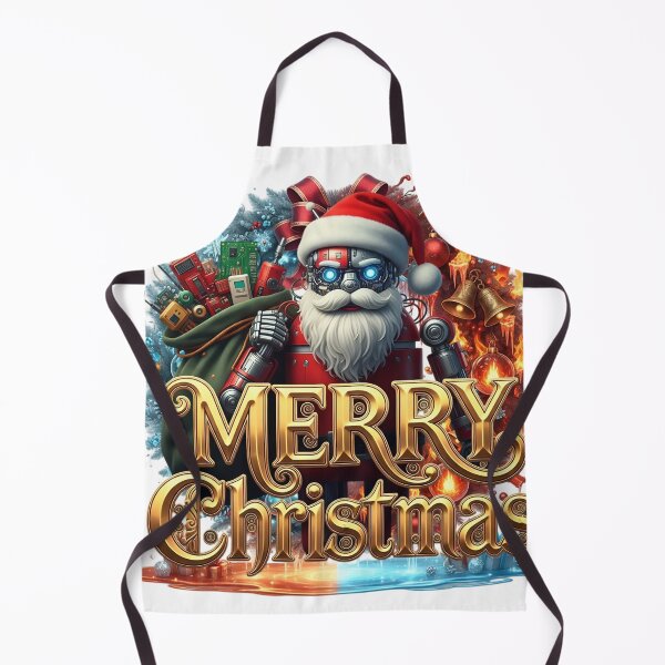 Item preview, Icy Fire Robot Santa Christmas Delivery designed and sold by newvisionart191.