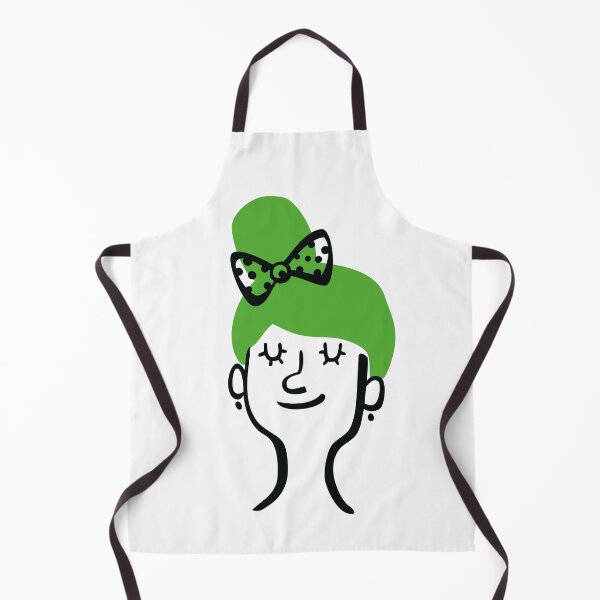 Item preview, Green Hair Bow Quirky Portrait designed and sold by monikko.