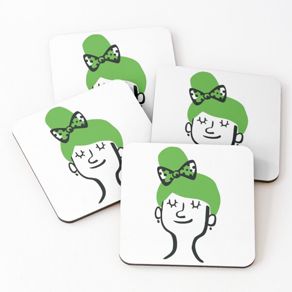 Item preview, Green Hair Bow Quirky Portrait designed and sold by monikko.