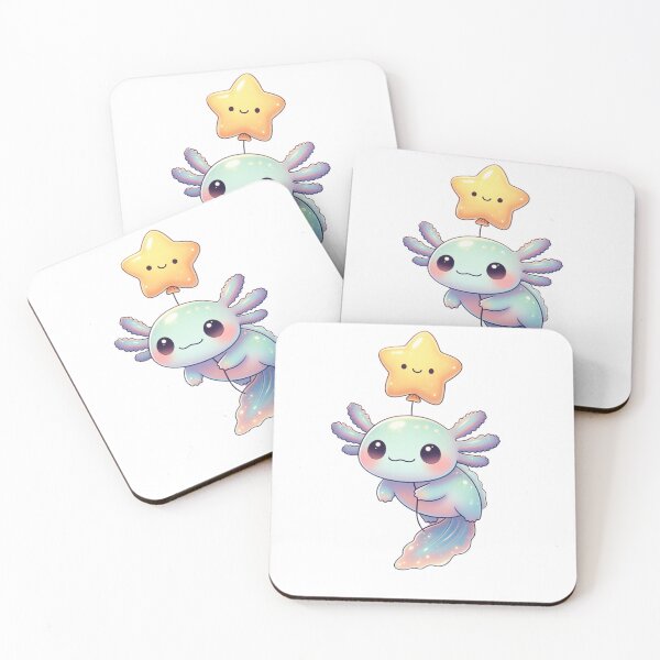 Item preview, Kawaii Baby Axolotl Kawaii Axolotl Floating With Star Cute Kids designed and sold by GrumpySableye.
