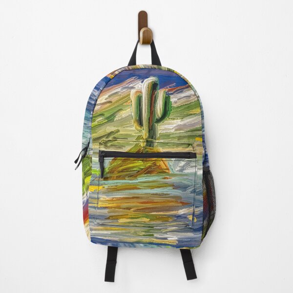 Item preview, Reflected Cactus - Textured Expressionist Digital Painting Wet Landscape designed and sold by Keltoi-art.