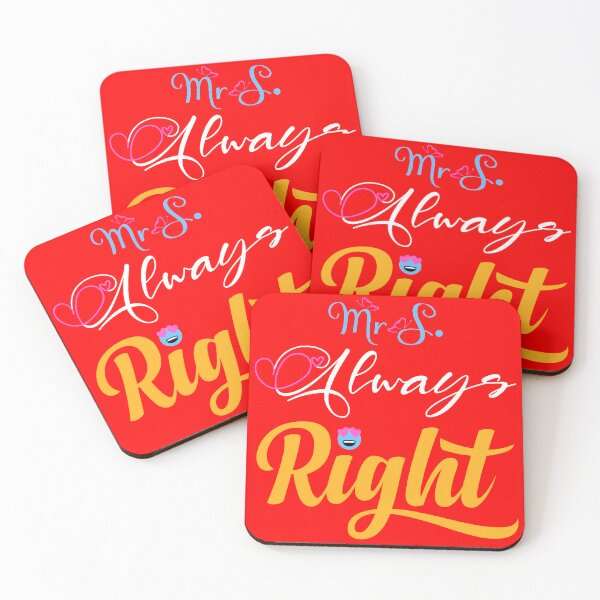 Item preview, Mrs Always Right Funny Matching Couple Wife T-Shirt designed and sold by Stag Prime Shop.
