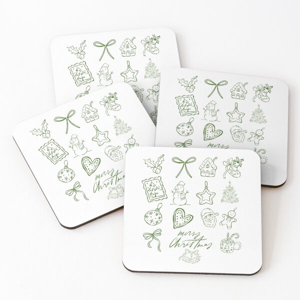 Item preview, Merry Christmas Doodles Holiday Icons Simple Gift designed and sold by BornBorn.