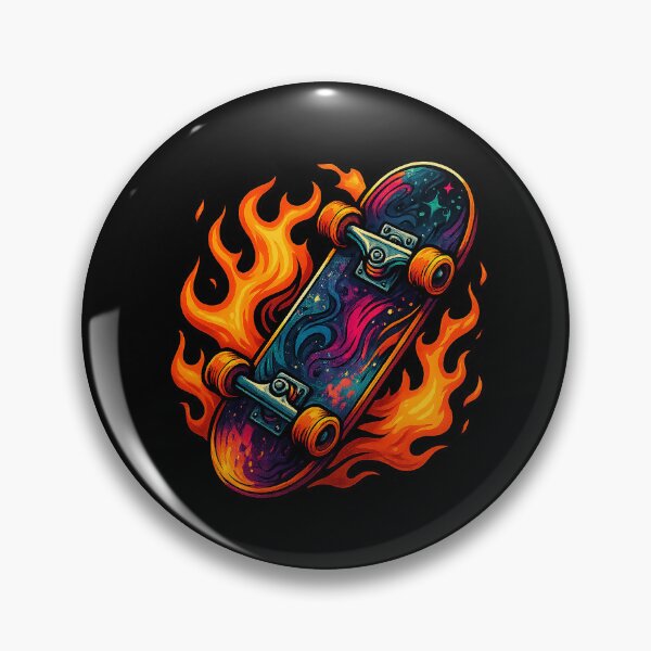 Item preview, Cosmic Fire Skateboard — Funky Neon Graffiti Ride | Meta Mirage Series designed and sold by Meta Mirage .