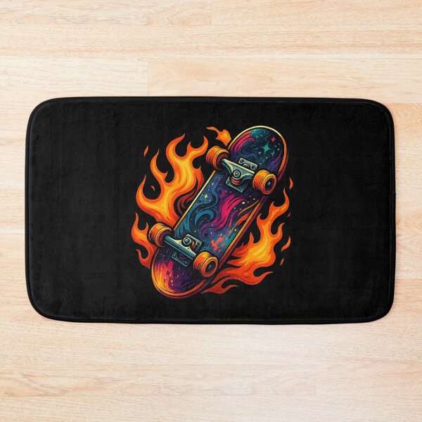 Item preview, Cosmic Fire Skateboard — Funky Neon Graffiti Ride | Meta Mirage Series designed and sold by Meta Mirage .