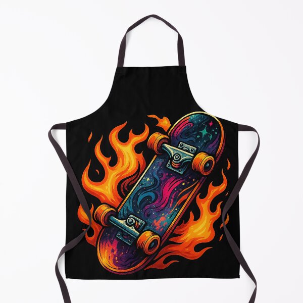 Item preview, Cosmic Fire Skateboard — Funky Neon Graffiti Ride | Meta Mirage Series designed and sold by Meta Mirage .