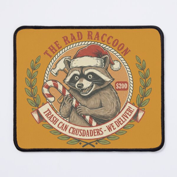 Item preview, The Rad Racoon Christmas Hat designed and sold by Mychicstuff.
