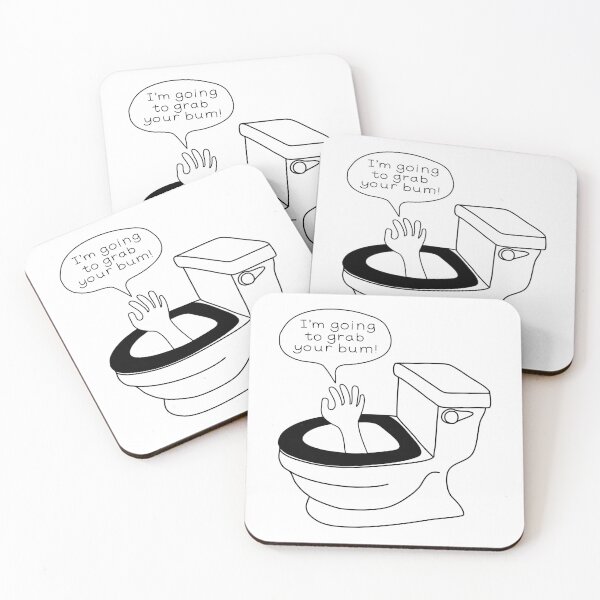 Item preview, Toilet Humor Bum Grabber - Funny Bathroom Art designed and sold by Stick People Designs.