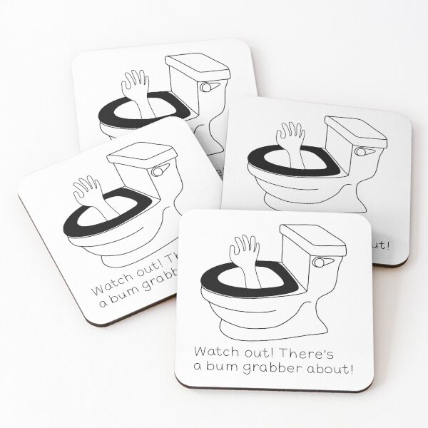 Item preview, Toilet Humor - Toilet Bowl Bum Grabber - Funny Bathroom Art designed and sold by Stick People Designs.