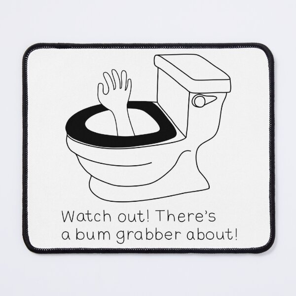 Item preview, Toilet Humor - Toilet Bowl Bum Grabber - Funny Bathroom Art designed and sold by Stick People Designs.