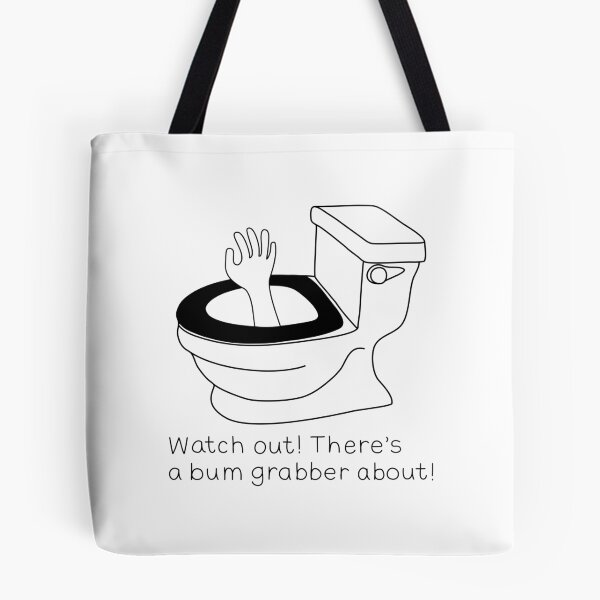Item preview, Toilet Humor - Toilet Bowl Bum Grabber - Funny Bathroom Art designed and sold by Stick People Designs.