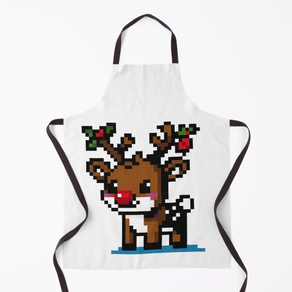 Item preview, Cute Christmas Pixel Reindeer | Big Pixel Holiday Reindeer Art | Retro Xmas Deer PNG designed and sold by Gurjeetpixelart.
