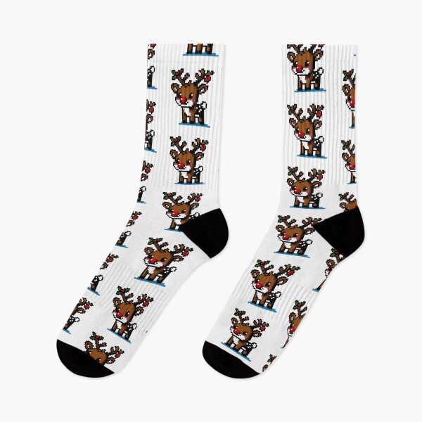 Item preview, Cute Christmas Pixel Reindeer | Big Pixel Holiday Reindeer Art | Retro Xmas Deer PNG designed and sold by Gurjeetpixelart.