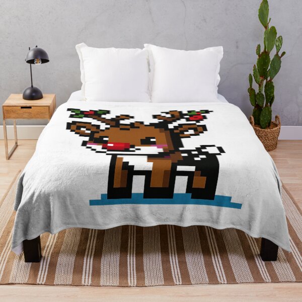 Item preview, Cute Christmas Pixel Reindeer | Big Pixel Holiday Reindeer Art | Retro Xmas Deer PNG designed and sold by Gurjeetpixelart.