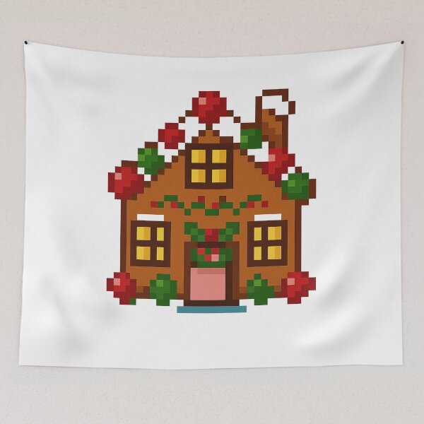 Item preview, Gingerbread House Big Pixel Art | Christmas Candy House Pixel Design | Holiday PNG designed and sold by Gurjeetpixelart.