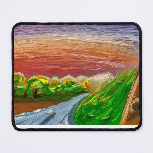 Item preview, River at Twilight - Vibrant Expressionist Digital Painting designed and sold by Keltoi-art.