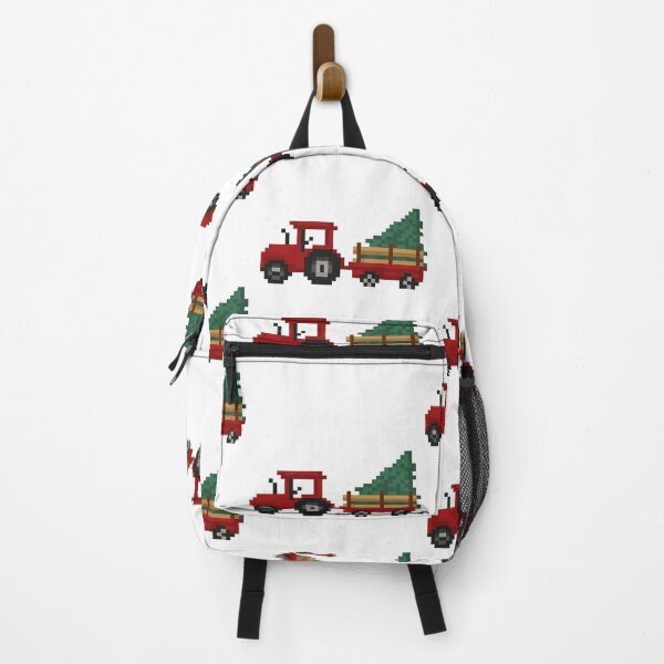 Item preview, Christmas Tractor Pixel Art | Red Tractor With Tree Big Pixel Design | Winter Farm PNG designed and sold by Gurjeetpixelart.