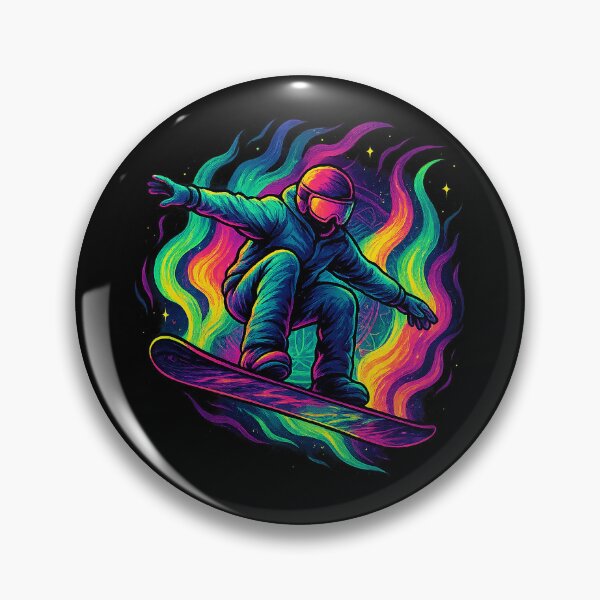 Item preview, Neon Aurora Snowboarder — Retro 80s Funk Vibe | Meta Mirage Series designed and sold by Meta Mirage .