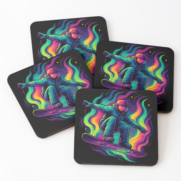 Item preview, Neon Aurora Snowboarder — Retro 80s Funk Vibe | Meta Mirage Series designed and sold by Meta Mirage .