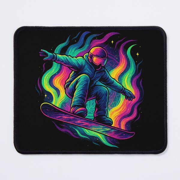 Item preview, Neon Aurora Snowboarder — Retro 80s Funk Vibe | Meta Mirage Series designed and sold by Meta Mirage .