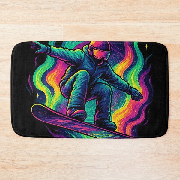 Item preview, Neon Aurora Snowboarder — Retro 80s Funk Vibe | Meta Mirage Series designed and sold by Meta Mirage .