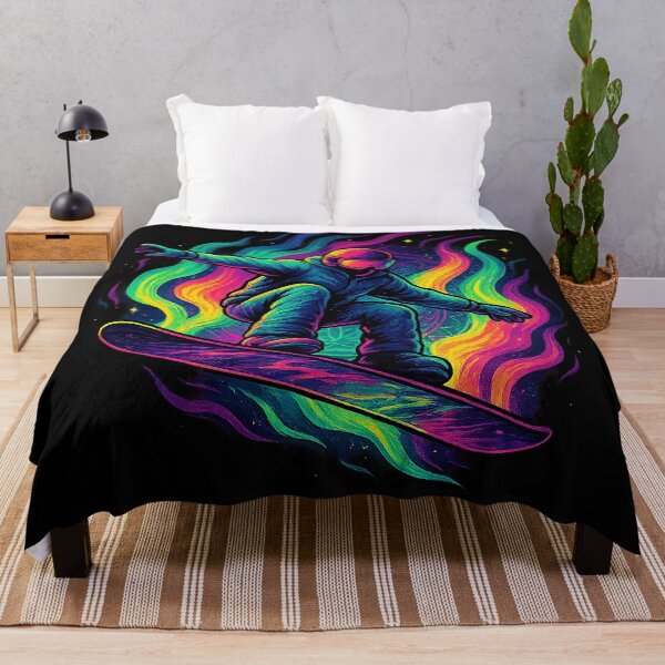Item preview, Neon Aurora Snowboarder — Retro 80s Funk Vibe | Meta Mirage Series designed and sold by Meta Mirage .