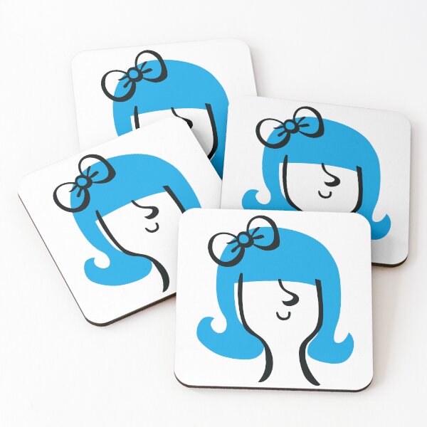 Item preview, Blue Hair Bow Woman Cute Portrait designed and sold by monikko.